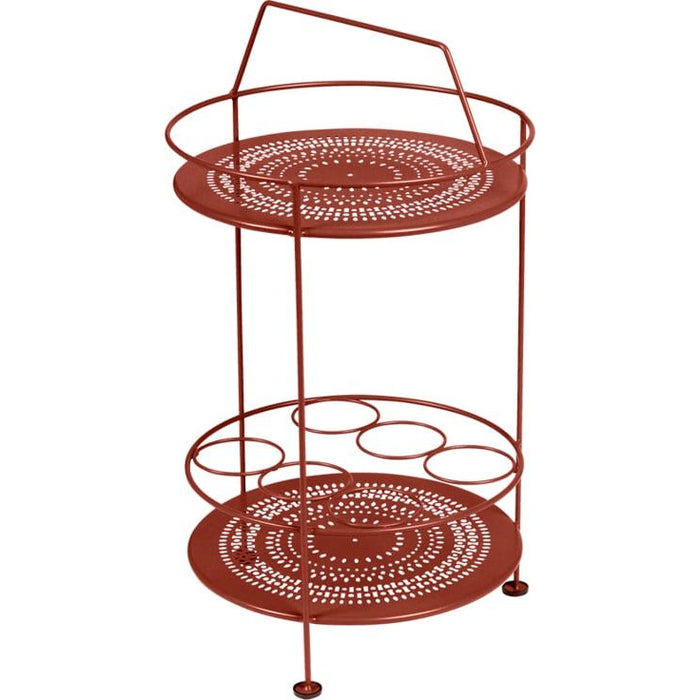 Montmartre Portable Bar, Red Ochre - Small Tables & Side Tables Outdoor - Red - Metal
