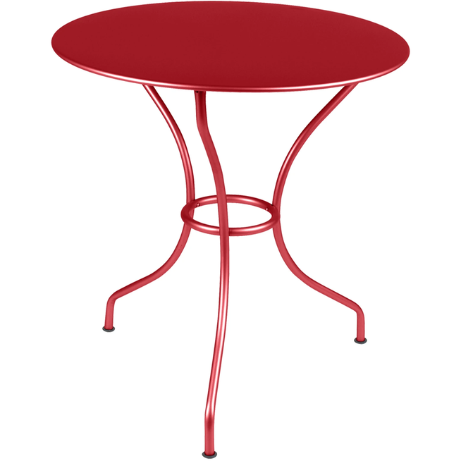 Photo of Opéra Pedestal Table Ø 67 cm, Poppy - Outdoor dining table - red - metal