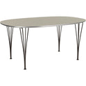 B613 Superellips, 120x180 Cm, Laminat, Vit, Krom - Matbord - Arne Jacobsen,bruno Mathsson,piet Hein - Vit - Metall/trä