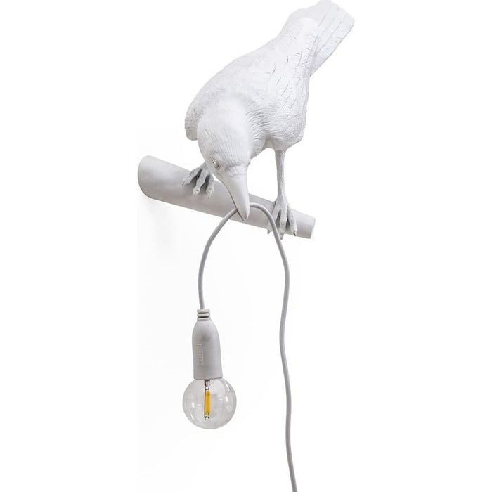 Photo of Bird Lamp Looking Left White - Vägglampor - Marcantonio Raimondi Malerba - Vit