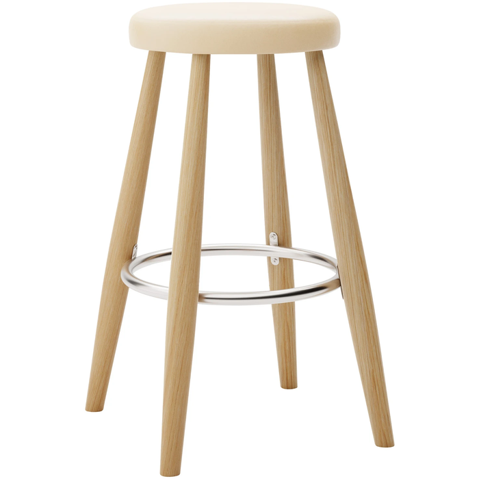 Carl Hansen - Ch58 Low Stool, Oiled Oak, Leather Group C Sif - 90 - Bar stools & Bar stools - Hans J. Wegner - Wood - Leather/metal/wood