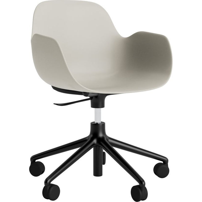 Photo of Form Armchair Swivel 5w Gas Lift Alu - Black Aluminium