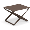 Ciak/kira Folding Pouf, Aluminium, Indian Brown, Seat: Emu-tex, Rough Brown - Utomhuspallar & Puffar - Christophe Pillet,stefan Diez - Brun