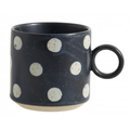 Thumbnail photo of Grainy Mug Dots Dark Blue / Sand Set of 4 Pieces