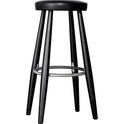 Ch58 Bar Stool - Black Lacquered Oak