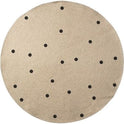 Jute Carpet - Gulvtæppe - Black Dots