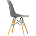 Eames Plastic Chair Dsw - 56 Granite Grey/golden Maple - Matstolar - Charles & Ray Eames - Grå - Metall/trä/plast