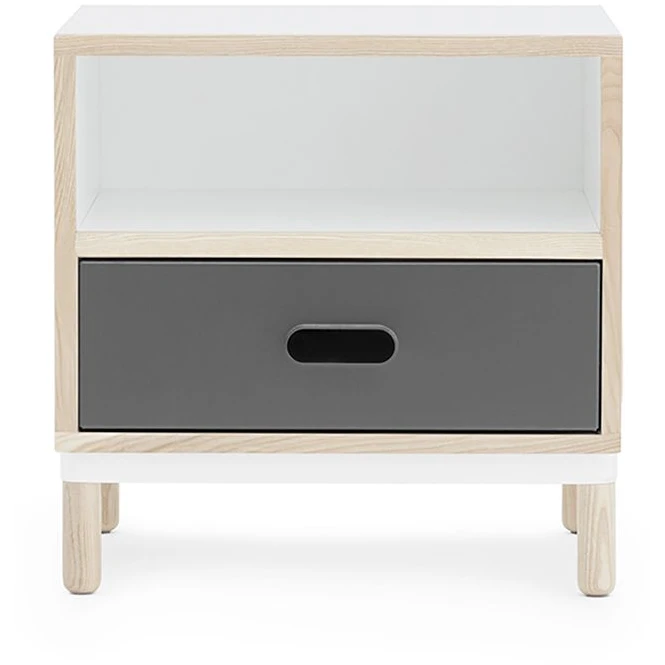Photo of Kabino Bedside Table - Bedside Table - Grey - L: 50 x D: 41 x H: 50 cm
