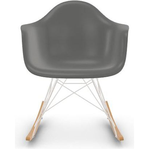 Photo of Eames Plastic Armchair Rar - 56 Granite Grey - Basic Dark Base - Golden Maple - Dining Chairs - Metal/wood/plastic