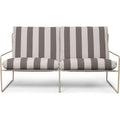 Thumbnail photo of Desert 2-seater - Havesofa - Stripe - Cashmere/chocolate - W156 X H78 X D85 Cm