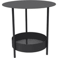 Salsa Pedestal Table, Anthracite - Small Tables & Side Tables Outdoor - Goula / Figuera - Grey - Metal