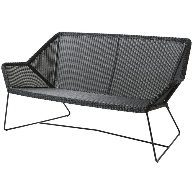 Photo of Breeze 2-personers Loungesofa 5567 Li/ls/lw - Havesofa - Sort - B: 154 X D: 76 X H: 78 X Sh: 37 Cm