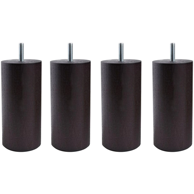 Photo of Cylinder Bed Legs Wenge 30 cm - Bed Legs - Wood-coloured