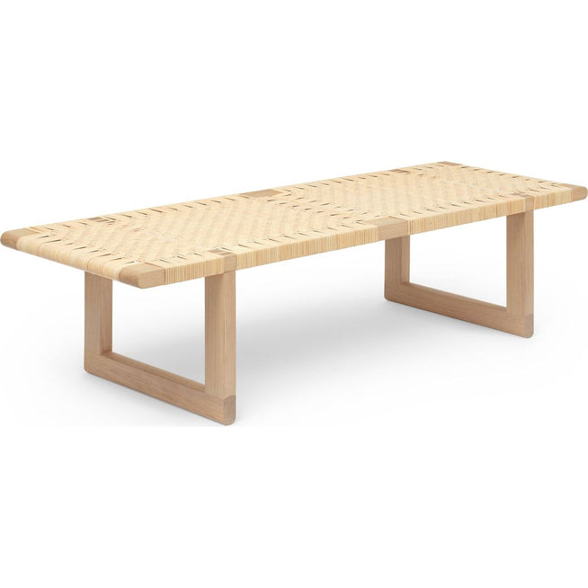 Photo of Bm0488 Bench Oiled Oak Stand Rattan