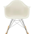 Eames Plastic Armchair Rar - 11 Pebble - Chrome Base - Golden Maple - Matstolar - Charles & Ray Eames - Vit - Metall/trä/plast