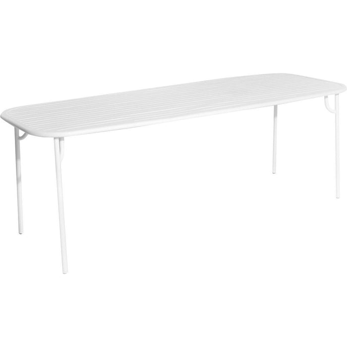Photo of Week-end, Large Rectangular Table, White - Trädgårdsbord - Studio Brichet-ziegler - Vit - Metall