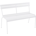 Thumbnail photo of Luxembourg Bench With Backrest Cotton White 01 - Garden Benches - Frédéric Sofia - White - Metal