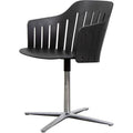 Thumbnail photo of Choice Stol - Aluminium - Indendørs - Spisebordsstol - Frame: Polished Aluminium / Seat: Black - W59 X D53 X H42 Cm