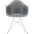 Thumbnail photo of Eames Plastic Armchair Dar - 56 Granite Grey - White Base - Dining Chairs - Metal/plastic