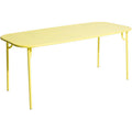 Thumbnail photo of Week-end, Medium Rectangular Table, Yellow - Trädgårdsbord - Studio Brichet-ziegler - Gul - Metall