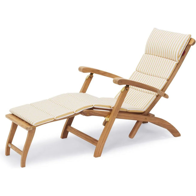 Photo of Barriere Deck Chair Cushion, Golden Yellow Stripe - Dynor & Kuddar - Skagerak Design Team - Gul
