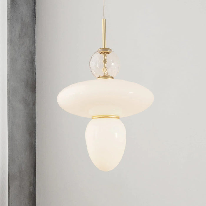 Photo of Rizzatto 43 Pendant Opal/Satin Brass