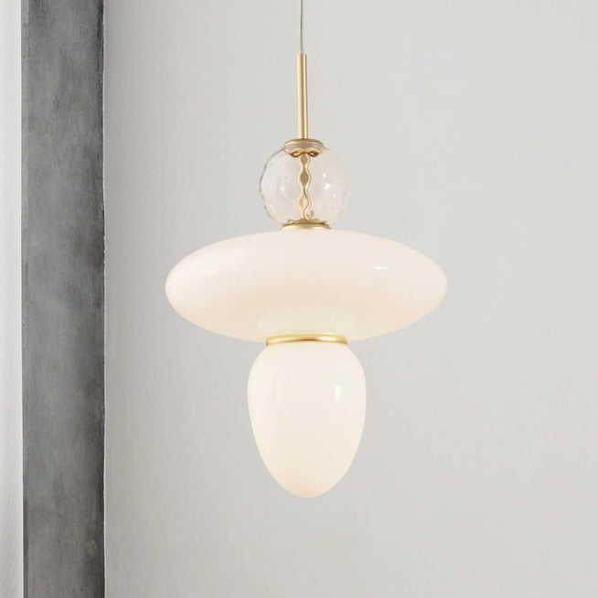 Photo of Rizzatto 43 Pendant Opal/Satin Brass