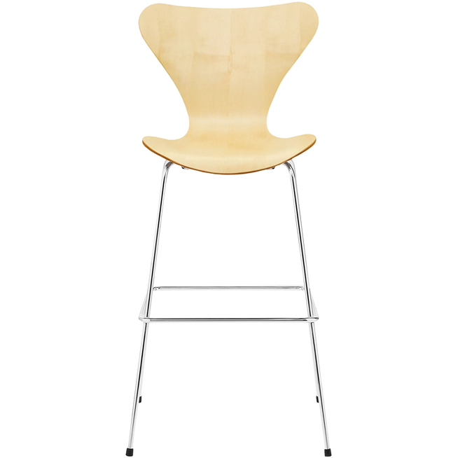 Photo of 3197 Sjuan, Maple veneer - Bar stools & Bar stools - Arne Jacobsen - Wood - Metal/wood