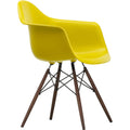 Eames Plastic Armchair Daw - 34 Mustard - Dark Maple - Matstolar - Charles & Ray Eames - Gul - Metall/trä/plast