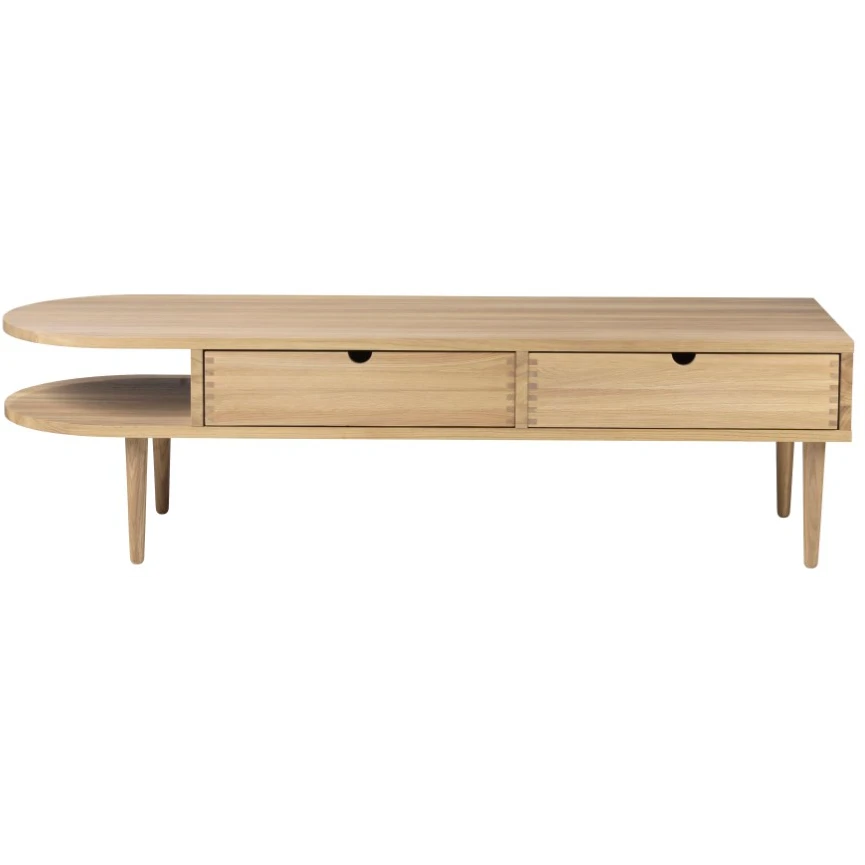 F24 Radius Bench Oak Nature Lacquered