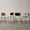 Thumbnail photo of Co Chair Black Steel Base, Natural Oak Seat  Back - Matstolar - Norm Architects - Träfärgad - Metall/trä
