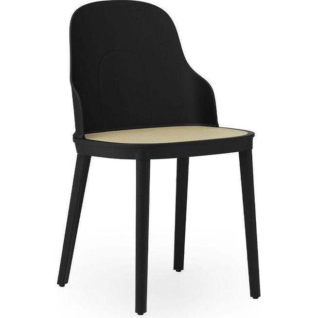 Photo of Allez Chair in Moulded Wicker - Dining Chair - Black - H: 79 x L: 45 x D: 50 x Sh: 45.5 cm
