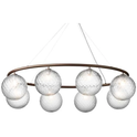 Miira 8 Oval Chandelier Dark