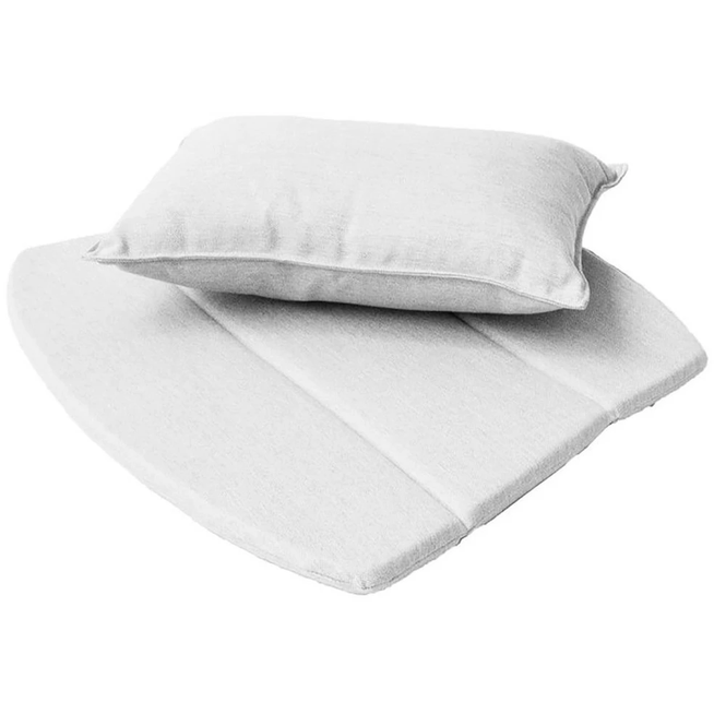 Photo of Breeze Lounge Chair Cushion - Outdoor Cushions - White - Cane-line Natté - W: 63 x D: 50 x H: 2 cm