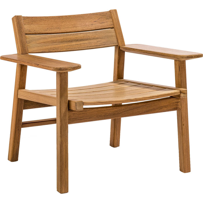 Photo of Djurö Lounge Chair Teak - Outdoor armchairs - Matilda Lindblom - Wood/textile material