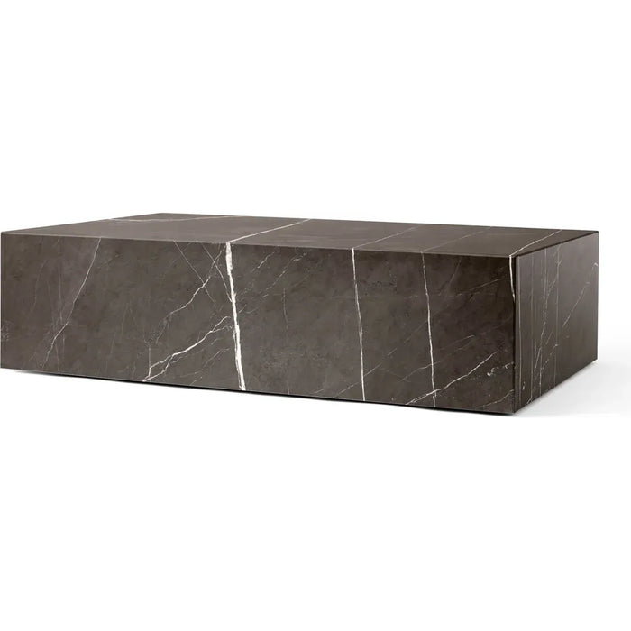 Photo of Plinth Low Brown Grey Marble - Soffbord - Norm Architects - Brun - Trä/sten