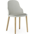 Thumbnail photo of Allez Chair Upholstered Canvas Oak - Dining Chair - Warm Grey - H: 79 x L: 45 x D: 50 x Sh: 45.5 cm