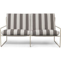 Thumbnail photo of Desert 2-seater - Havesofa - Stripe - Cashmere/chocolate - W156 X H78 X D85 Cm
