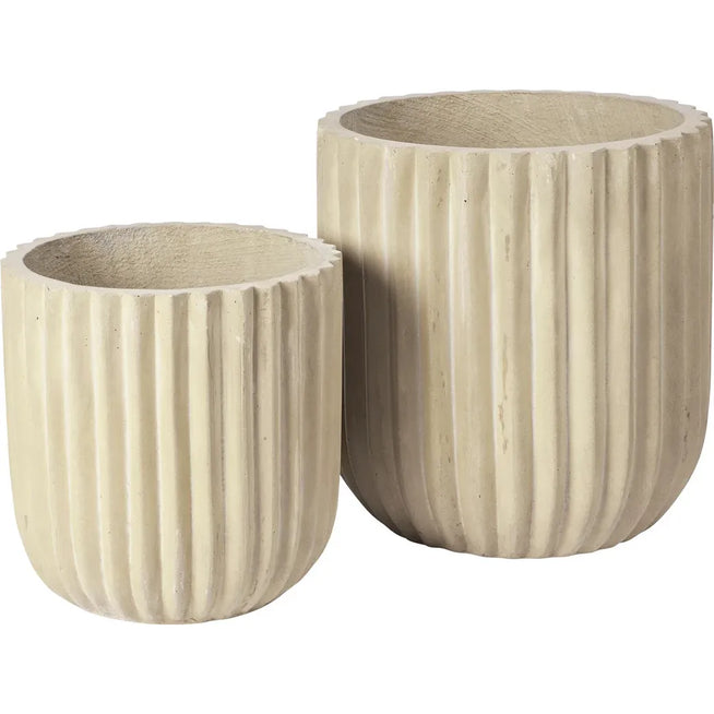 Photo of Fiber Flower Pots Set of 2