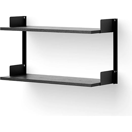 Photo of New Works Wall Shelf - Hylde - 46 - Walnut / Black - H46 X W83.5 X D30.5 Cm