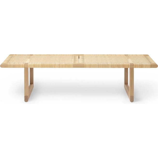 Photo of Bm0488 Bench Oiled Oak Stand Rattan