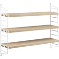 Thumbnail photo of String Pocket, Ash/white - Wall shelves - Nils Strinning - Wood-coloured, white - Metal/wood