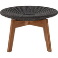 Thumbnail photo of Peacock Footstool Dark Grey, Rope, Teak Legs