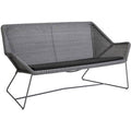 Thumbnail photo of Breeze 2-seater Lounge Sofa 5567 Li/ls/lw - Garden Sofa - Light Grey - W: 154 X D: 76 X H: 78 X Sh: 37 Cm