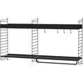 Thumbnail photo of String Wall Rack 75x30, Black, 2-pack - Shelving - Nils Strinning - Black - Metal