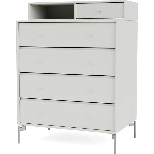 Photo of Keep Chest Of Drawers - Nordic / Matt Chrome Legs - Dressers - Peter J. Lassen - Grey - Wood