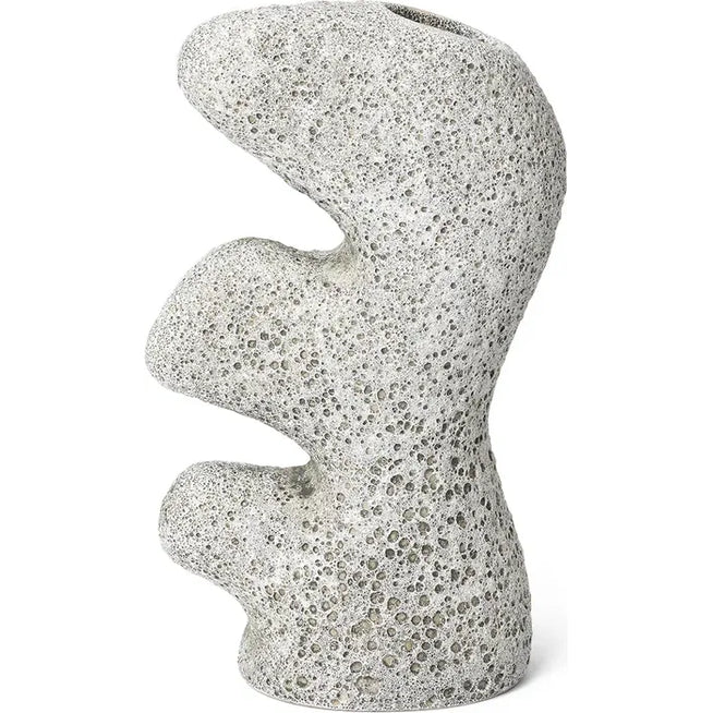Photo of Yara Vase - Vase - Yara Vase - Small - Grey Pumice - W14.5 X D8.5 X H24 Cm