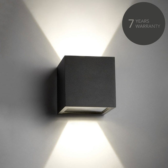 Photo of Cube Up/down, Black, 2x3w Led, Ip54, 3000k - Wall Lamps - Ronni Gol - Black