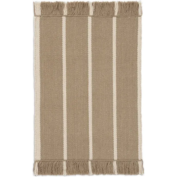 Photo of Calm Kelim Måtte - Dørmåtte - 50 X 70 - Dark Sand/off-white - W70 X D1 X H50 Cm