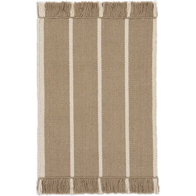 Photo of Calm Kelim Måtte - Dørmåtte - 50 X 70 - Dark Sand/off-white - W70 X D1 X H50 Cm